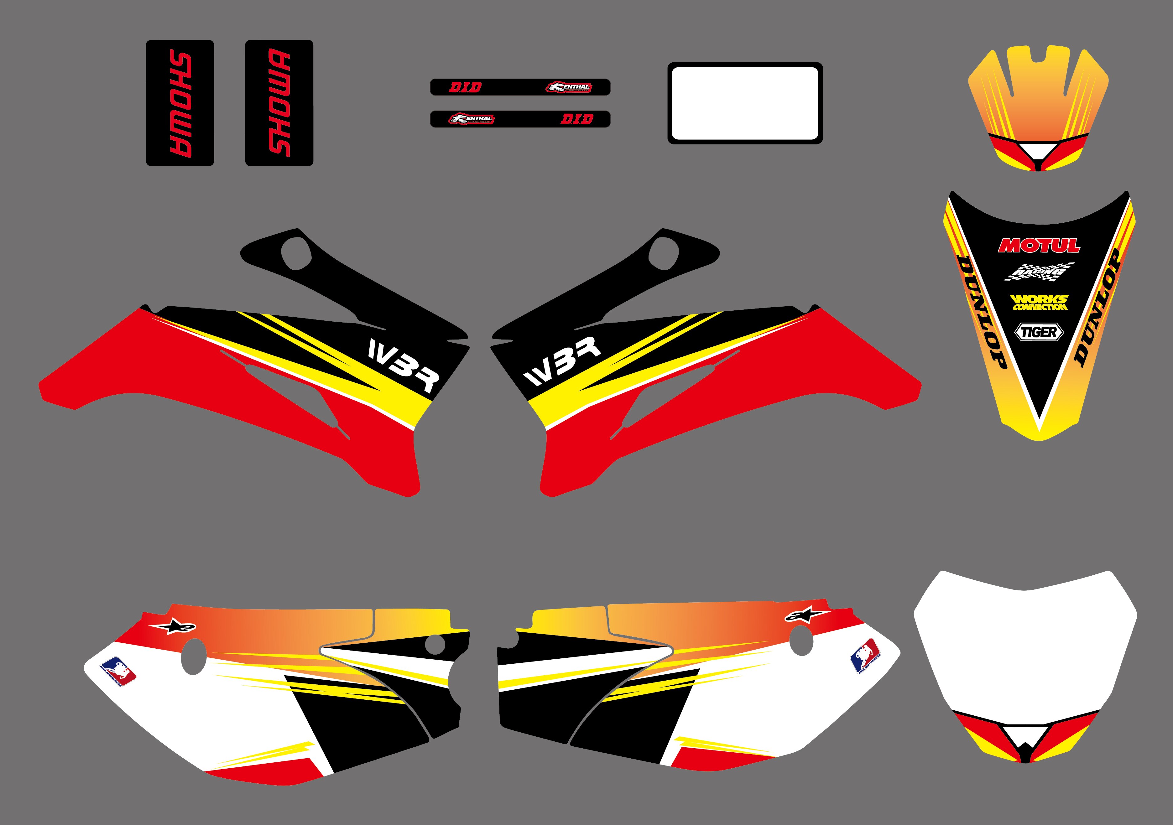 ο Ÿ  ׷   DECAL STICKERS YAMAHA TTR110 DIRT pit bike (Yellow/Red)  ŰƮ